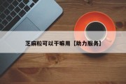 芝麻粒可以干嘛用【助力服务】